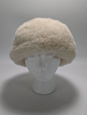 Banana Republic Faux Fur Russian Kubanka Cossack Hat - White